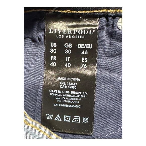 NEW Liverpool Men's Relaxed Straight Jeans Blue Size 30x34‎ Mid-Rise Stretch - Picture 7 of 9